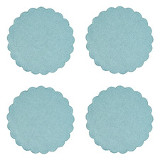Scalloped Cotton-Blend Placemats (Set of 4)