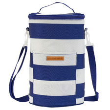 Navy Stripe Picnic Cooler Bag
