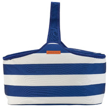 Navy Stripe Picnic Cooler Bag