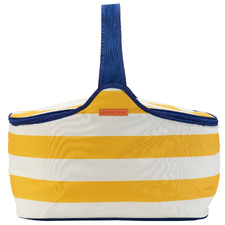 Yellow Stripe Picnic Cooler Bag