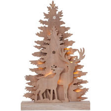 Tree & Reindeers Ornament with LED