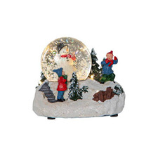 Snowman Snow Globe with LED