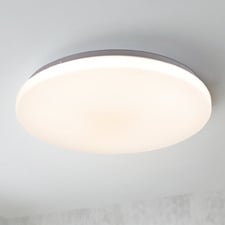 Diego Steel 38cm LED Oyster Light with Microwave Sensor