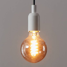 Quasar E27 Golf Ball 4W Black Dimmable 13.7cm LED Filament Bulb