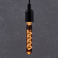 Quasar E27 Tubular 4W Black 18.5cm LED Filament Bulb