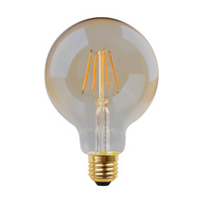Almira E27 Golf Ball 4.5W Amber Step Dimmable LED Filament Bulb