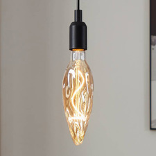 Flame E27 Candle 4W Amber 25.5cm Dimmable LED Filament Bulb