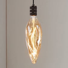 Flame E27 Candle 4W Amber 34.5cm Dimmable LED Filament Bulb