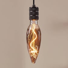 Flame E27 Candle 4W Amber 25.5cm LED Filament Bulb