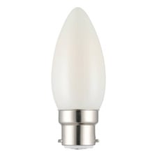 Facet B22 Frost Candle 4W Dimmable LED Bulb