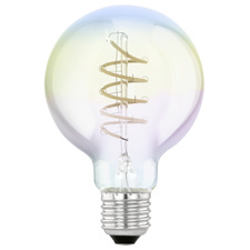 Elvo E27 Round Warm White 4W Rainbow 8cm LED Filament Bulb