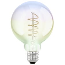 Elvo E27 Round Warm White 4W Rainbow 9.5cm LED Filament Bulb