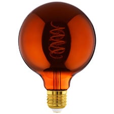 Elvo E27 Golf Ball 4W Amber12.5cm LED Filament Bulb