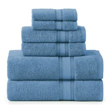 6 Piece Cotton Bathroom Towel Set