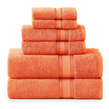 6 Piece Cotton Bathroom Towel Set