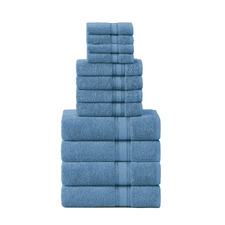 12 Piece Cotton Bathroom Towel Set