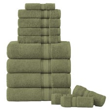 12 Piece Cotton Bathroom Towel Set
