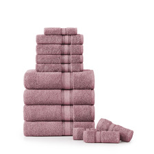 12 Piece Cotton Bathroom Towel Set