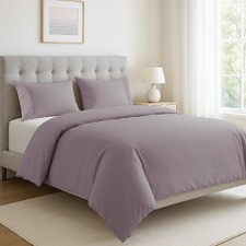 Lilac Washed Organic Cotton Quilt Cover Set