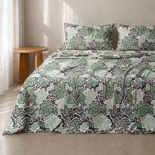 Evergreen Jardin Organic Cotton Sateen Sheet Set