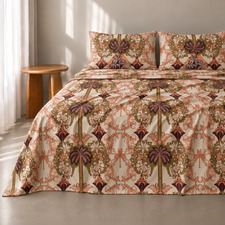 Desert Sand Oasis Organic Cotton Sateen Sheet Set