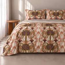 Desert Sand Oasis Organic Cotton Sateen Quilt Cover Set