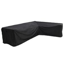 Black L-Shape Outdoor Sofa Cover