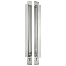 Omni Back to Back Double Cylinder Entrance Pull Handle Lock Set