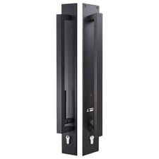 Omni 450mm Back to Back Double Cylinder Entrance Pull Handle Lock Set