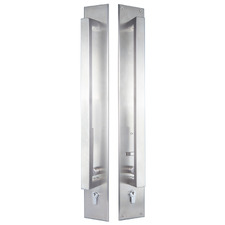 Omni 450mm Back to Back Double Cylinder Entrance Pull Handle Lock Set