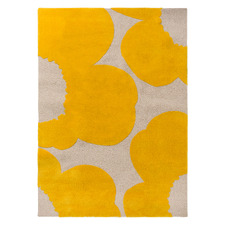 Yellow Iso Unikko Hand-Tufted Pure New Wool Rug