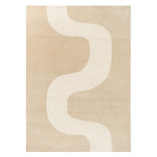 Warm Beige Seireeni Hand-Tufted Pure New Wool Rug