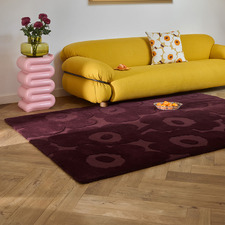Burgundy Unikko Hand-Tufted Pure New Wool Rug