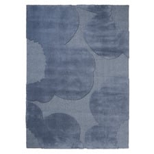 Dusty Blue Iso Unikko Hand-Tufted Pure New Wool  Rug