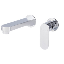 Saffron Round Basin Wall Mixer Set