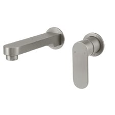 Saffron Round Basin Wall Mixer Set