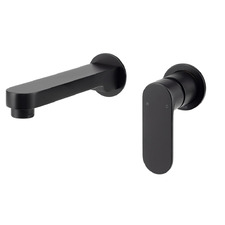 Saffron Round Basin Wall Mixer Set