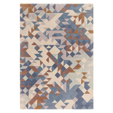Blue Enigma Hand-Tufted Wool-Blend Rug