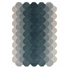 Teal Hive Hand-Tufted Wool Rug