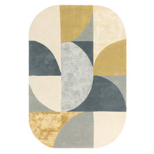 Sunset Oval Hand-Tufted Wool-Blend Rug