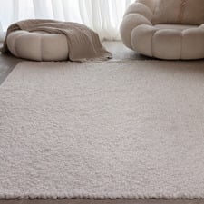 Ivory Abbus Hand-Woven Boucle Rug