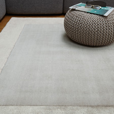 Silver Ascot Hand-Woven Wool & Viscose Rug
