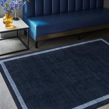 Navy Albi Hand-Tufted Wool Rug