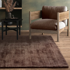 Chocolate Blade Hand-Woven Viscose Rug