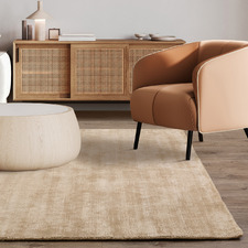 Champagne Blade Hand-Woven Viscose Rug