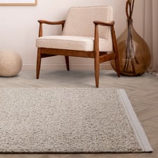 Taupe Elm Hand-Woven Wool & Viscose Rug