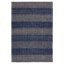 Navy Ives Flat Weave Cotton & Jute Rug