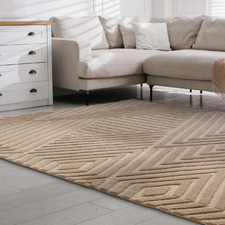 Taupe Hague Chevron Hand-Tufted Wool Rug