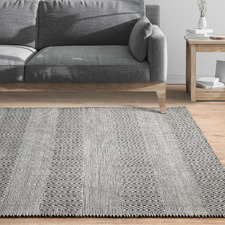 Grey Ives Flat Weave Cotton & Jute Rug