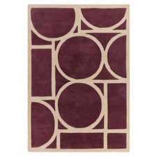 Plum Metro Hand-Tufted Wool Rug